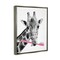 Stupell Industries Funny Animal Bathroom Toothbrush Framed Floater Canvas Wall Art